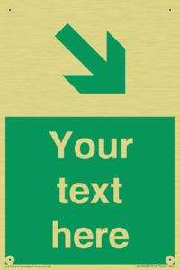 Custom Safe condition: Green Down right arrow